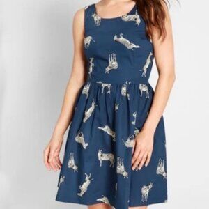 Blue Modcloth Zebra Dress size 3x